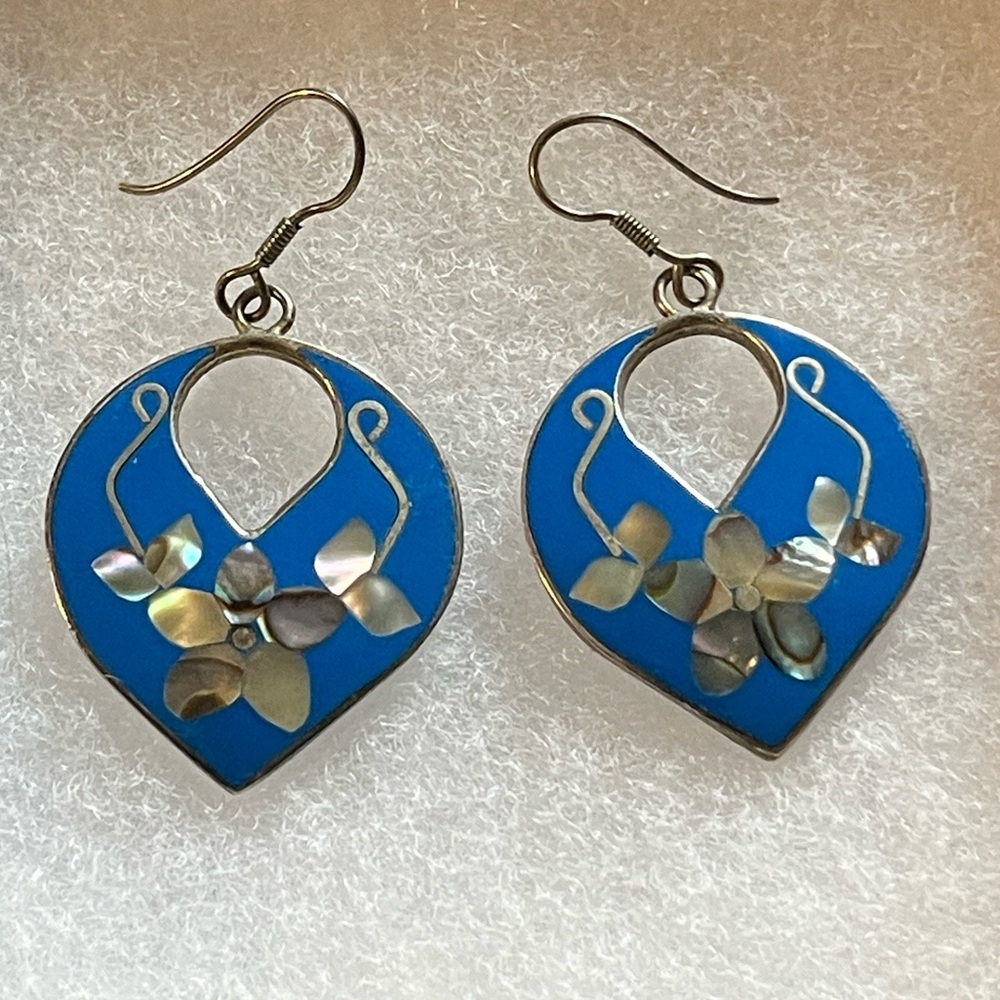 Vintage Alpaca Mexico Earrings